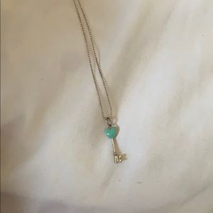 Tiffany heart key necklace